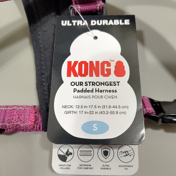 Purple KONG Ultra Durable Padded Dog Harness Sz Small - Picture 4 of 6
